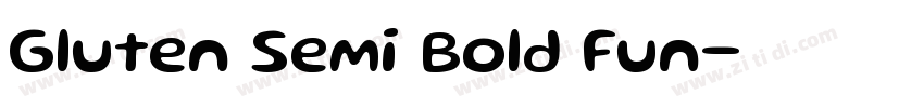 Gluten Semi Bold Fun字体转换